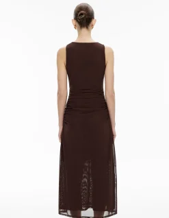 Twist Scoop Mesh Dress