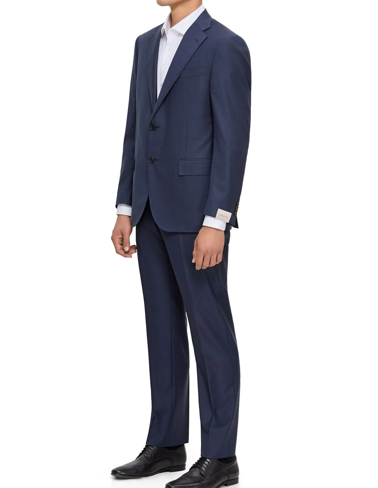 TWO BUTTION OVERCHECKED TWILL WOOL SUIT SET