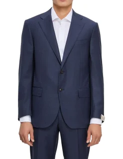 TWO BUTTION OVERCHECKED TWILL WOOL SUIT SET