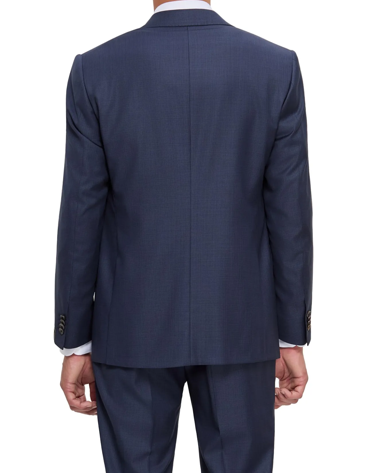 TWO BUTTION OVERCHECKED TWILL WOOL SUIT SET