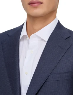 TWO BUTTION OVERCHECKED TWILL WOOL SUIT SET