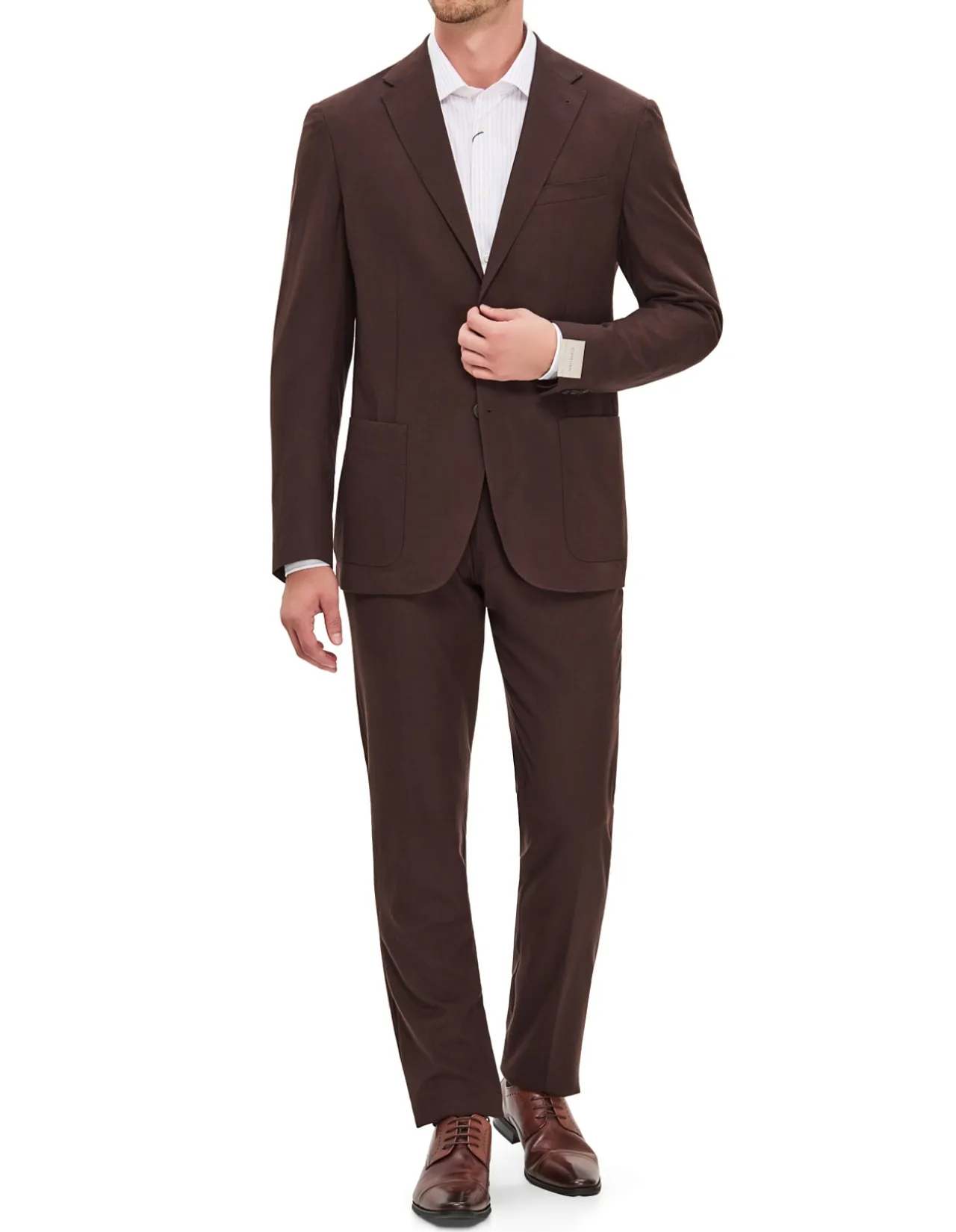 TWO BUTTION WOOL SUPER 160S FLANNEL SUIT JACKET