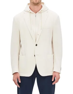 TWO BUTTON DETACHABLE WITH HOOD FULL ZIP JACKET