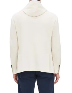 TWO BUTTON DETACHABLE WITH HOOD FULL ZIP JACKET