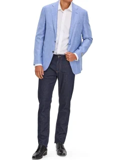 TWO BUTTON HOUNDSTOOTH CAPRI FIT WITH PATCH POCKET JACKET