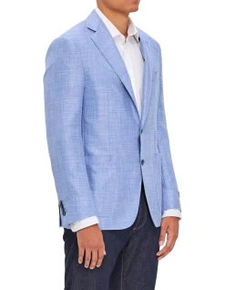 TWO BUTTON HOUNDSTOOTH CAPRI FIT WITH PATCH POCKET JACKET