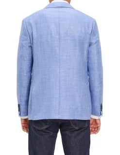 TWO BUTTON HOUNDSTOOTH CAPRI FIT WITH PATCH POCKET JACKET