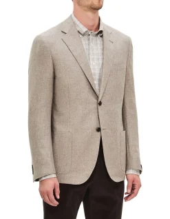 TWO BUTTON LIGHT WOOL & SILK SPORTSCOAT