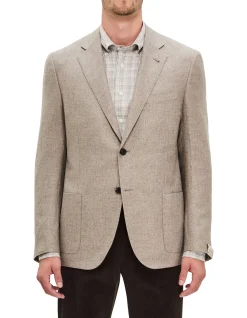 TWO BUTTON LIGHT WOOL & SILK SPORTSCOAT