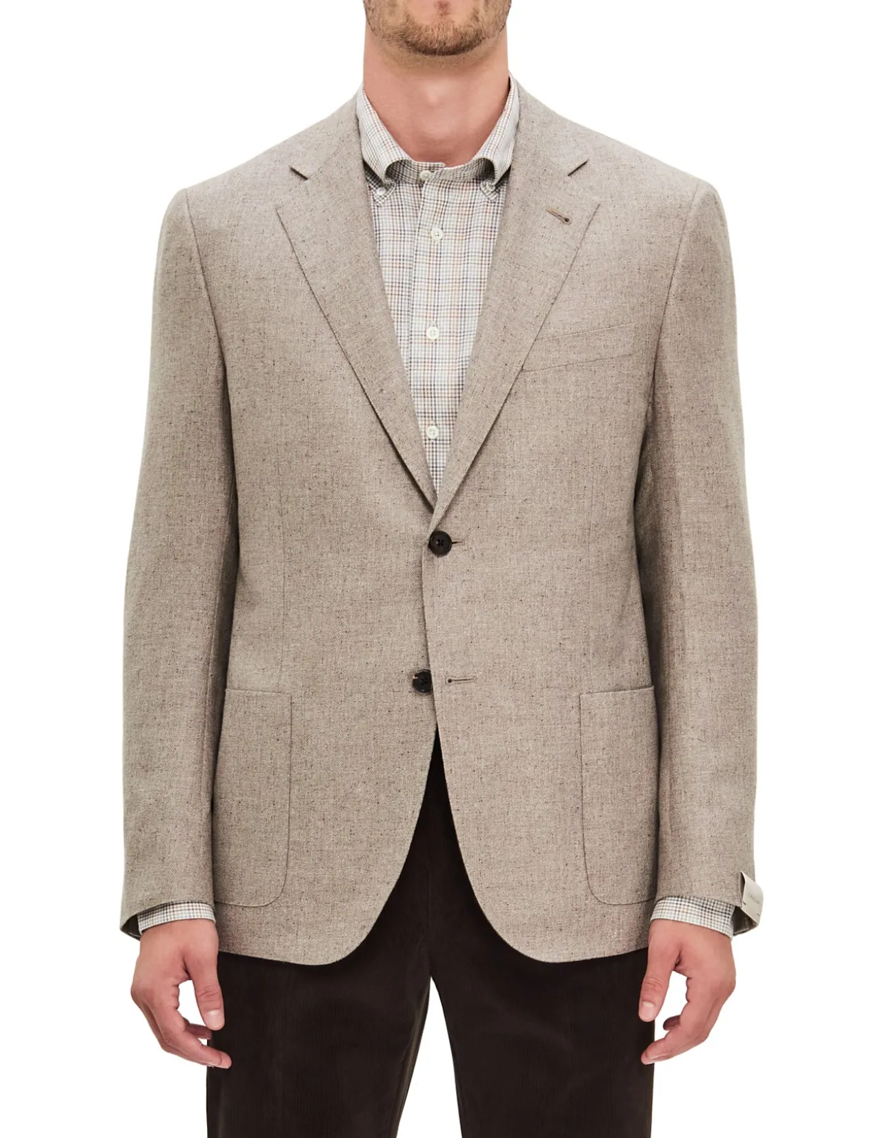 TWO BUTTON LIGHT WOOL & SILK SPORTSCOAT