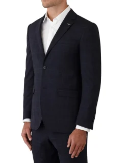 TWO BUTTON NOTCH CHECK SUIT JACKET