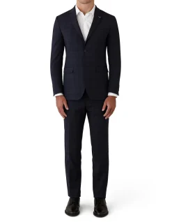 TWO BUTTON NOTCH CHECK SUIT JACKET