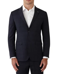 TWO BUTTON NOTCH CHECK SUIT JACKET