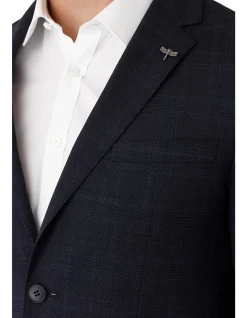 TWO BUTTON NOTCH CHECK SUIT JACKET