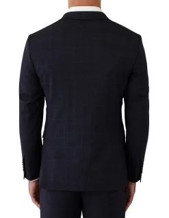 TWO BUTTON NOTCH CHECK SUIT JACKET