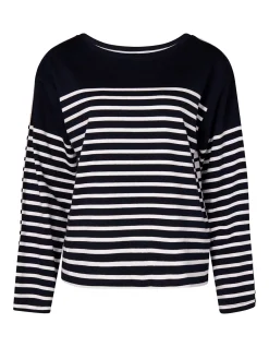 TWO WAY STRIPE SWEATER