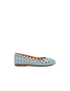 Ugo Laser Cut Leather Ballet Flats