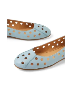 Ugo Laser Cut Leather Ballet Flats