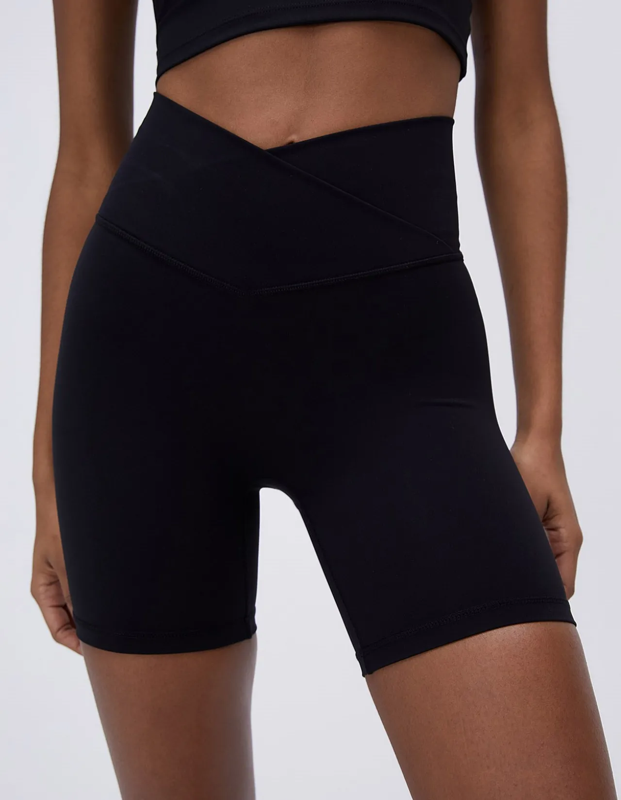 Ultimate Wrap Over High Rise Crop Shorts