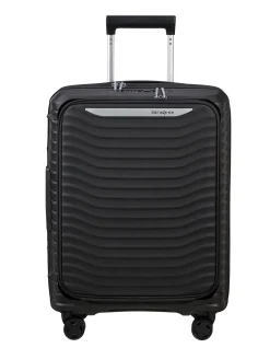 Upscape 55cm Easy Access Small Carry-On Suitcase Black