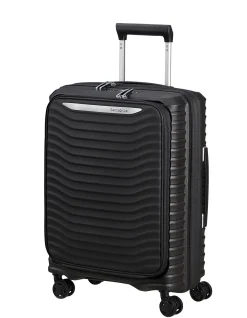 Upscape 55cm Easy Access Small Carry-On Suitcase Black