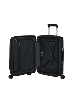 Upscape 55cm Easy Access Small Carry-On Suitcase Black