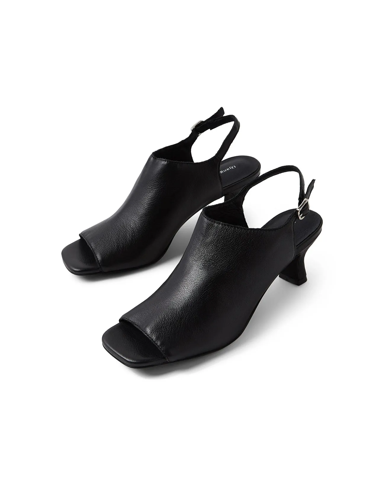 USHI DJ Peep Toe Slingback Heeled Sandals