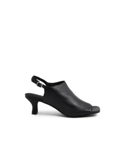 USHI DJ Peep Toe Slingback Heeled Sandals