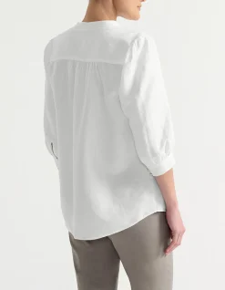 V NECK 3/4 SLEEVE BLOUSE
