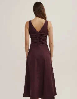 V Neck Gather Dress