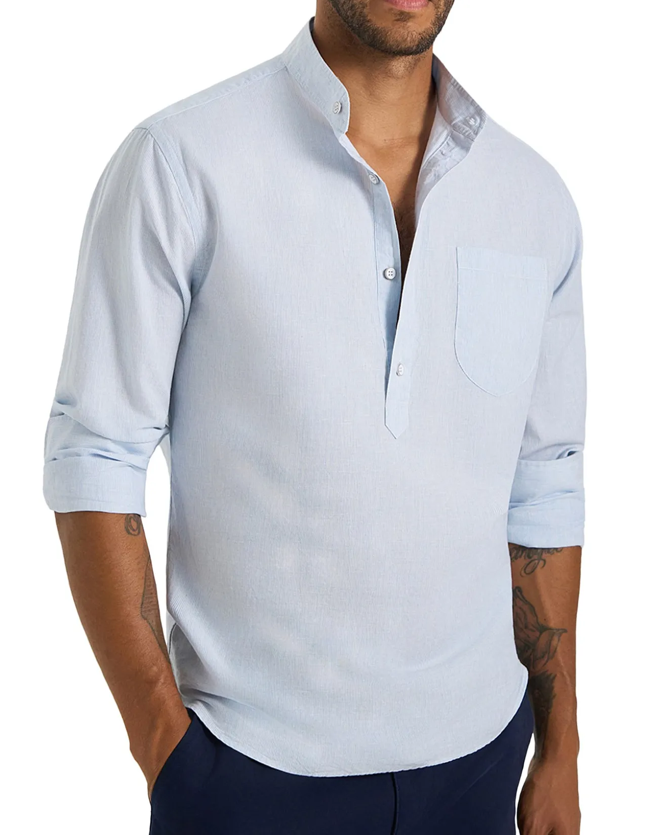 VALENCIA MICRO STRIPE SHIRT