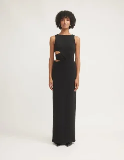 Valentina Cut Out Crepe Maxi Dress
