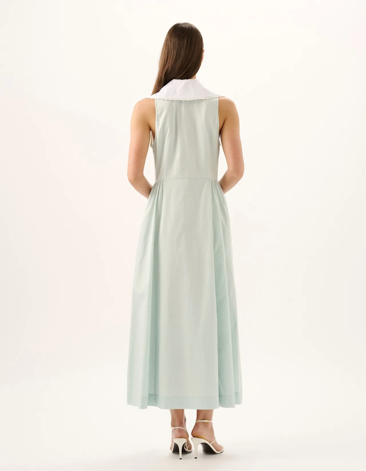 Valentina Ocean Spritz Cotton Maxi Shirt Dress