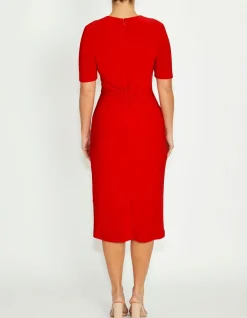 VALENTINA VERMILION JERSEY DRESS