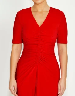 VALENTINA VERMILION JERSEY DRESS