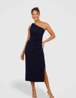VARLY ONE SHOULDER DRESS