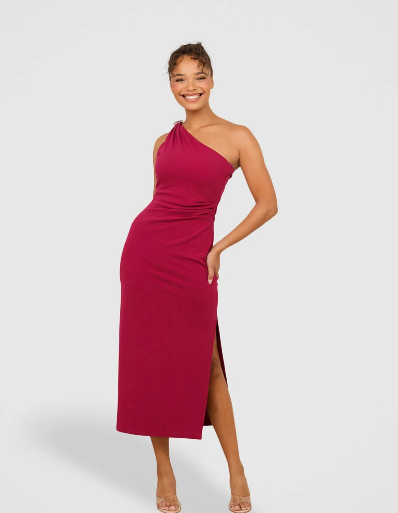 VARLY ONE SHOULDER DRESS