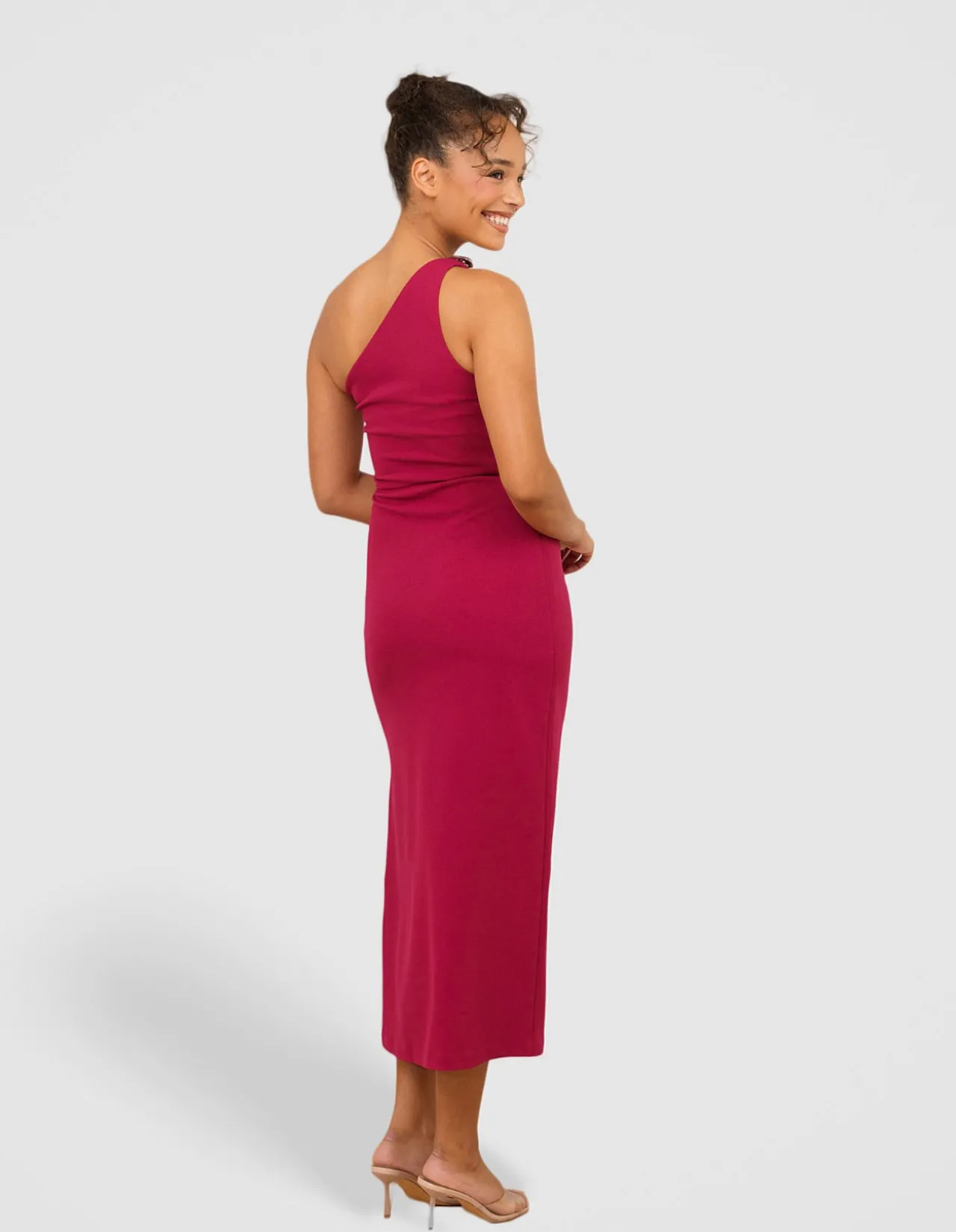 VARLY ONE SHOULDER DRESS