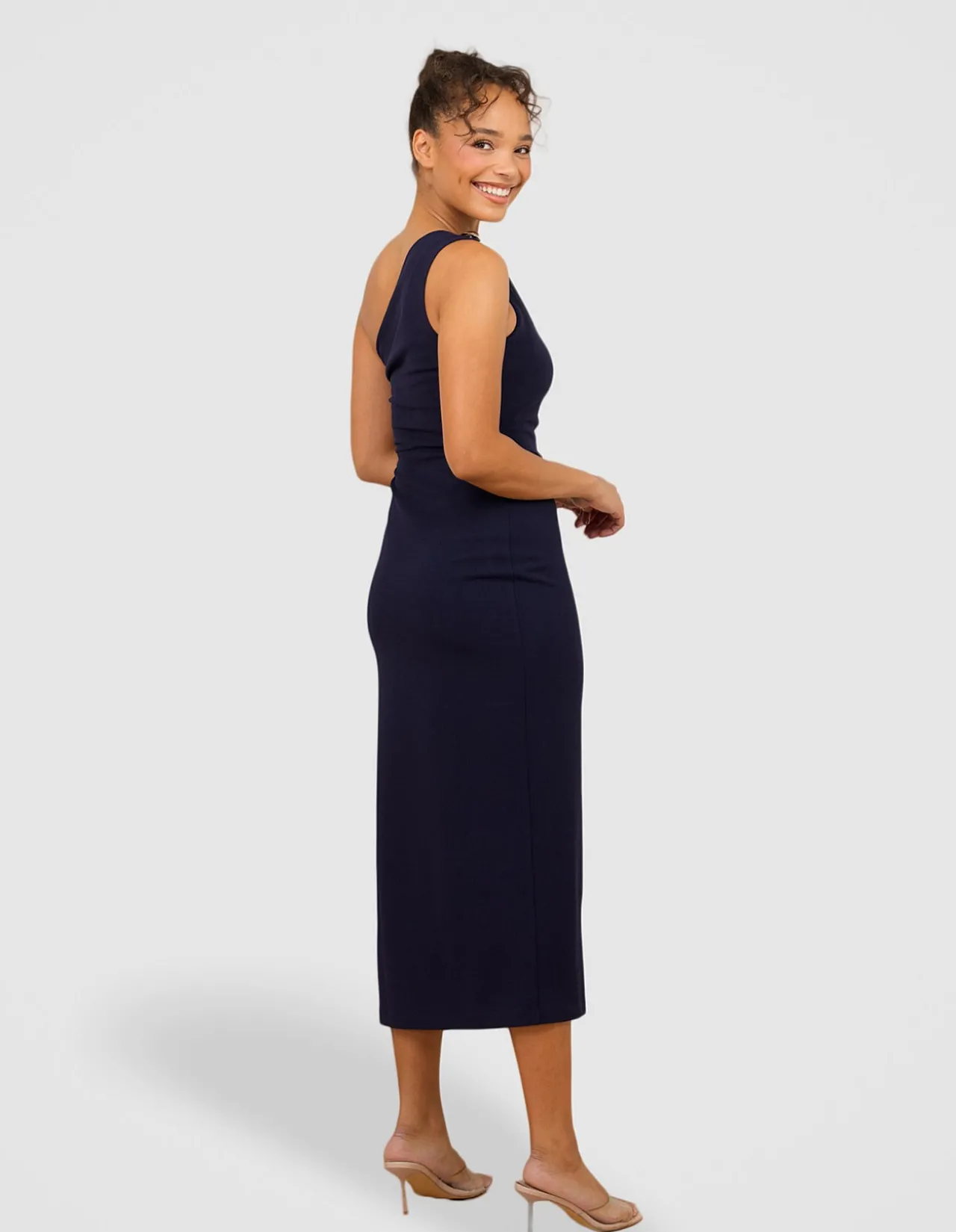 VARLY ONE SHOULDER DRESS