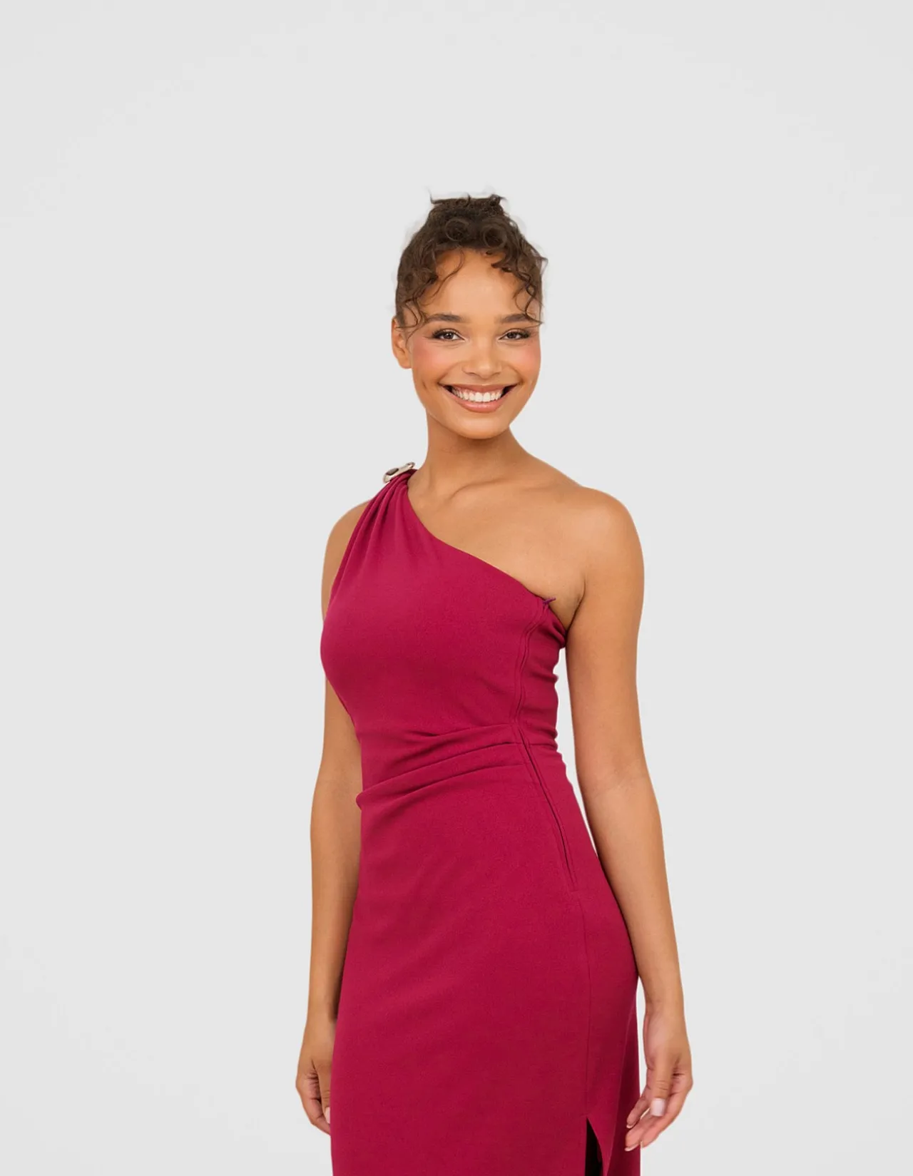 VARLY ONE SHOULDER DRESS