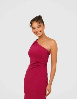 VARLY ONE SHOULDER DRESS