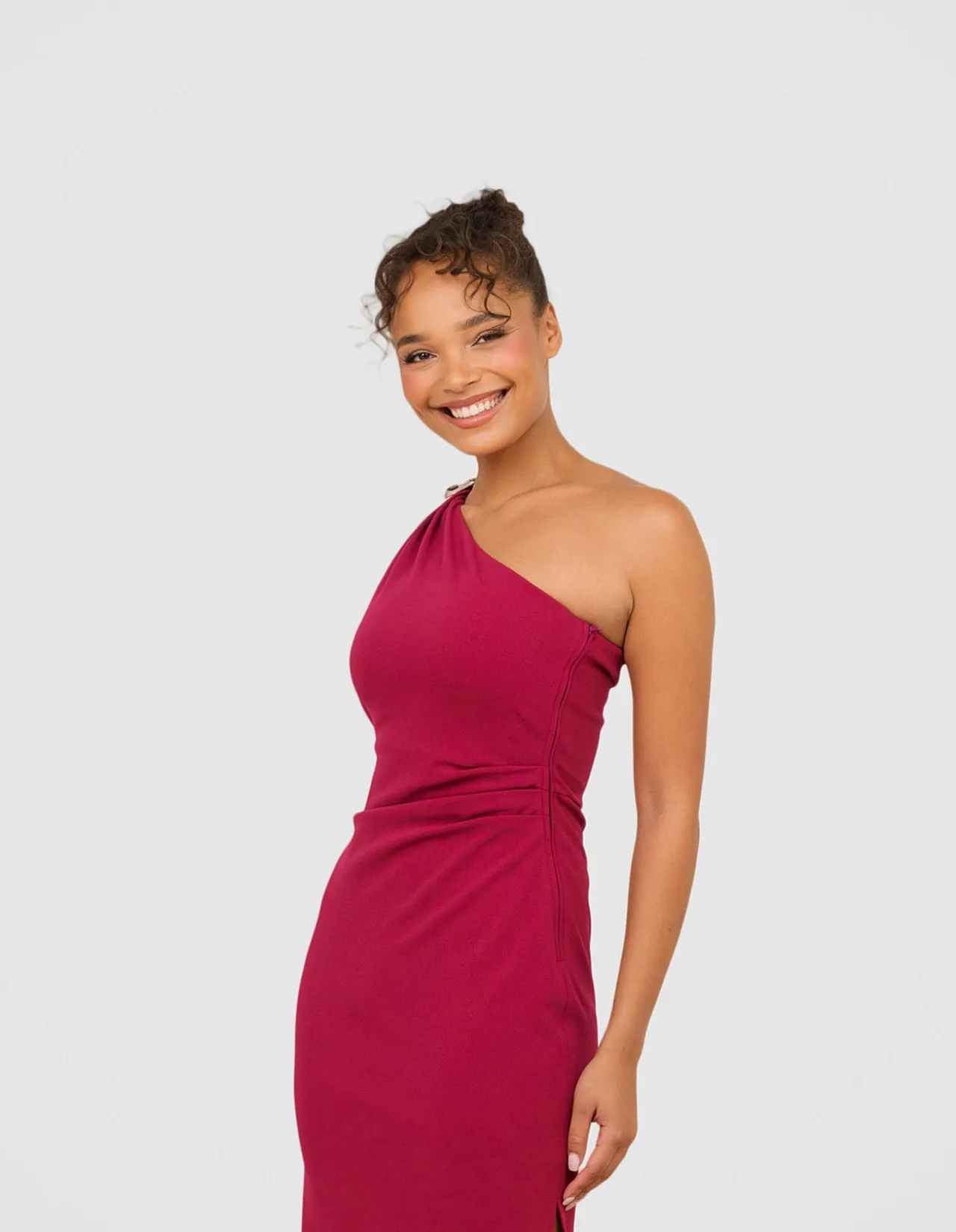 VARLY ONE SHOULDER DRESS