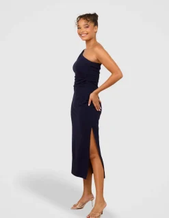 VARLY ONE SHOULDER DRESS