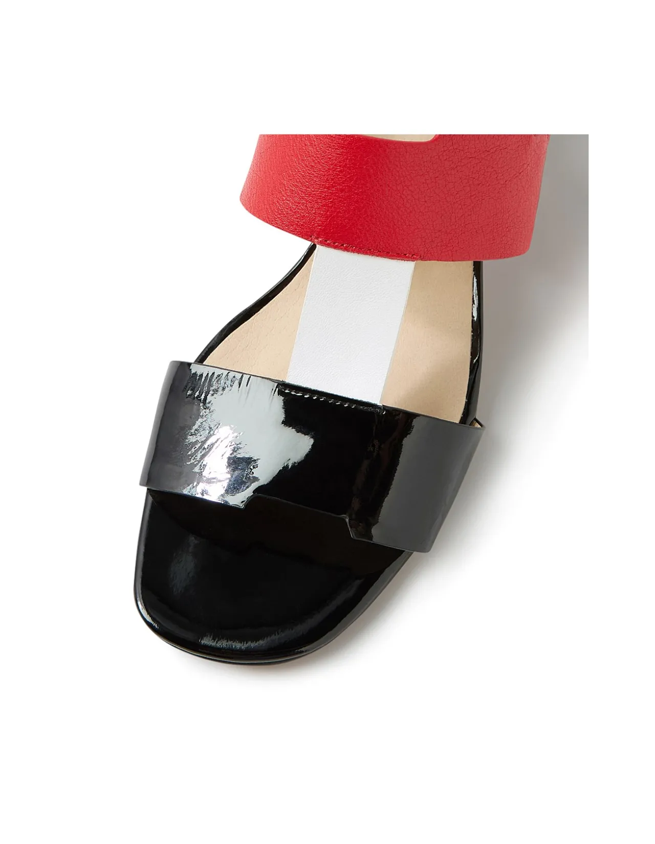 VARNESSA DJ Patent Leather Block Heel Sandals