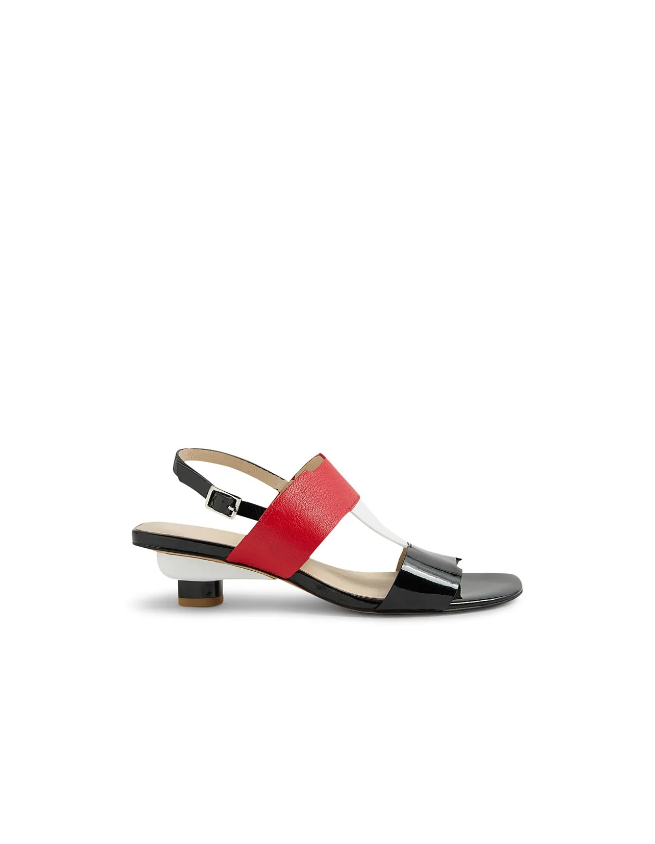 VARNESSA DJ Patent Leather Block Heel Sandals