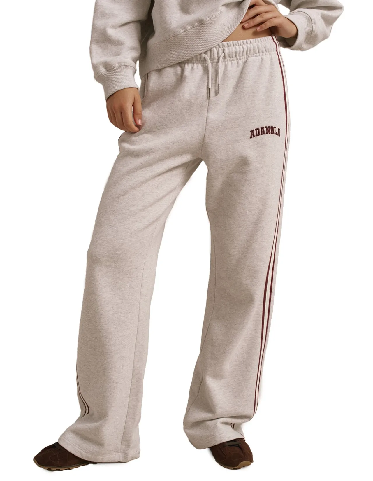 Varsity Loose Fit Straight Leg Organic Cotton Sweatpants