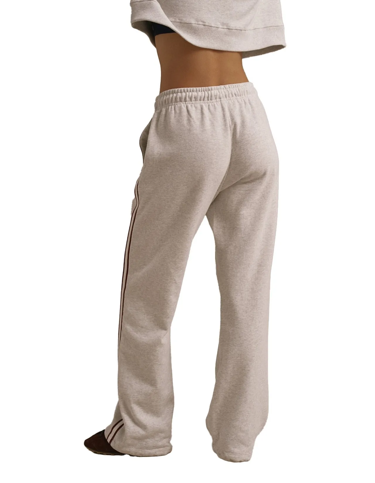 Varsity Loose Fit Straight Leg Organic Cotton Sweatpants
