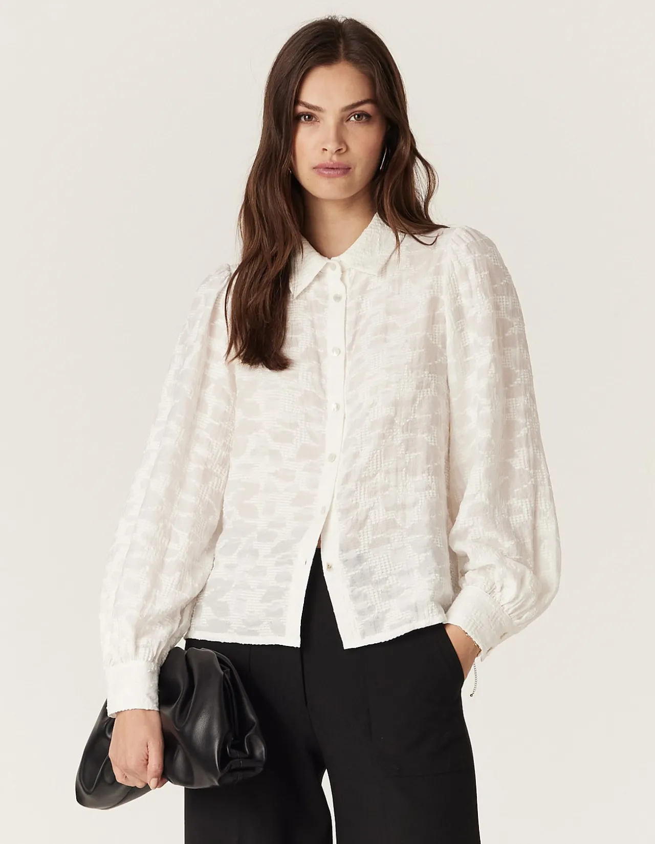 VELLA JACQUARD BLOUSE
