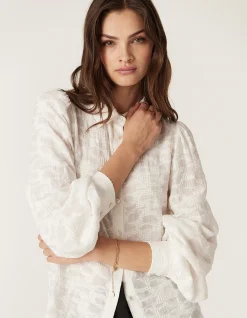 VELLA JACQUARD BLOUSE