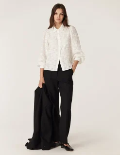 VELLA JACQUARD BLOUSE